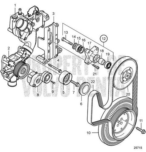 V-Belt Pulley by Volvo Penta (20800016)