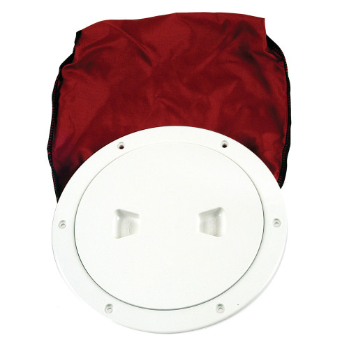 Beckson 6" Stow-Away Deck Plate - White with 12" Bag - P/N DP60BW