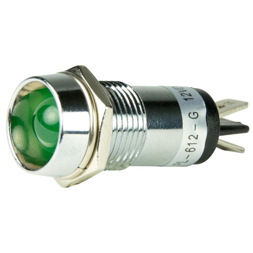 BEP LED Pilot Indicator Light - 12V - Green - P/N 1001103