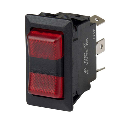 BEP SPDT Rocker Switch - 2-LEDs - 12V/24V - ON/OFF/ON - P/N 1001715