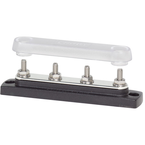Blue Sea 2307 Common 150A BusBar - (4) 1/4"-20 Studs with Cover - P/N 2307