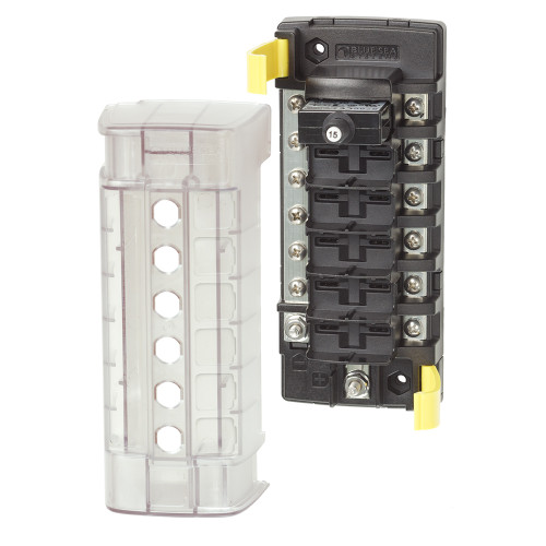 Blue Sea 5052 ST CLB Circuit Breaker Block - 6 Position with Negative Bus - P/N 5052