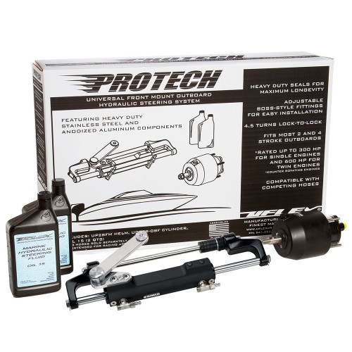 Uflex PROTECH 2.1 Front Mount OB Hydraulic System - Includes UP28 FM Helm Oil & UC128-TS/2 Cylinder - No Hoses - P/N PROTECH 2.1