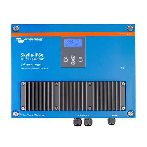 Victron Skylla-IP65 12/70 3-Bank 120-240VAC Battery Charger - P/N SKY012070100