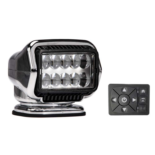Golight Stryker ST Series Permanent Mount Chrome 12V LED with Hard Wired Dash Mount Remote - P/N 30264ST