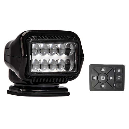 Golight Stryker ST Series Permanent Mount Black 12V LED with Hard Wired Dash Mount Remote - P/N 30214ST