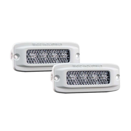 RIGID Industries SR-Q Series PRO RGB Diffused LED - Flush Mount - Pair - White - P/N 965503