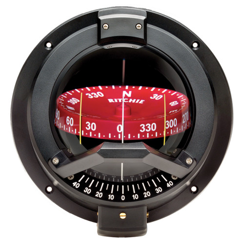 Ritchie BN-202 Navigator Compass - Bulkhead Mount - Black - P/N BN-202