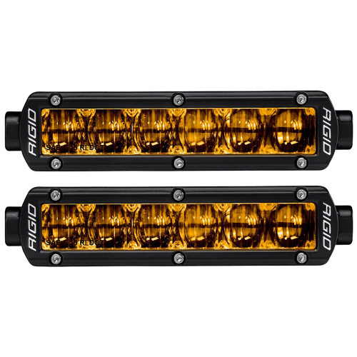 RIGID Industries 6" SR-Series SAE Compliant Fog Light - Black with Yellow Light - P/N 906704