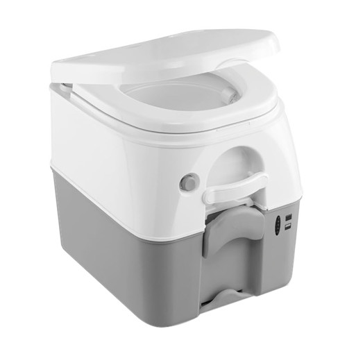 Dometic 975 MSD Portable Toilet with Mounting Brackets - 5 Gallon - Grey - P/N 301197506