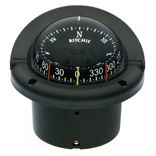 Ritchie HF-743 Helmsman Combidial Compass - Flush Mount - Black - P/N HF-743