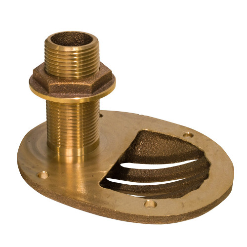 GROCO 2-1/2" Bronze Combo Scoop Thru-Hull with Nut - P/N STH-2500-W