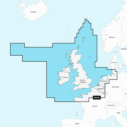 Garmin Navionics+ NSEU628L - U.K., Ireland & Holland - Marine Chart - P/N 010-C1271-20