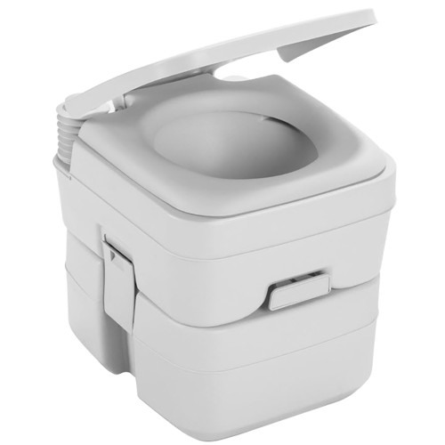 Dometic 965 Portable Toilet with Mounting Brackets- 5 Gallon - Platinum - P/N 311096506