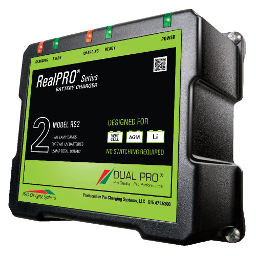 Dual Pro RealPRO Series Battery Charger - 12A - 2-6A-Banks - 12V/24V - P/N RS2