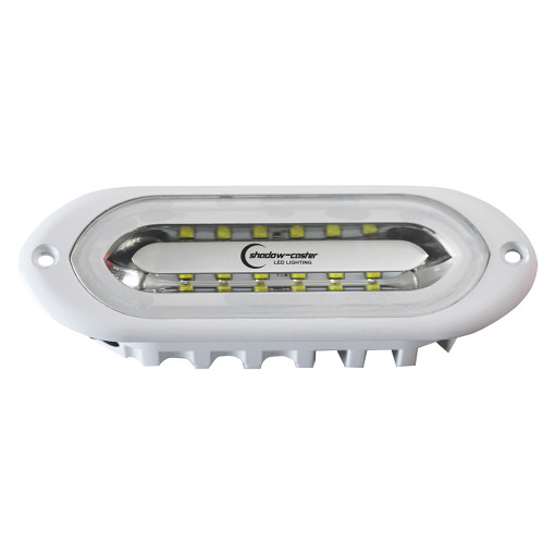 Shadow-Caster SCM-SL Series Flush Mount Spreader Light - White Housing - White/Blue/Red - P/N SCM-SLF-WBR-WH