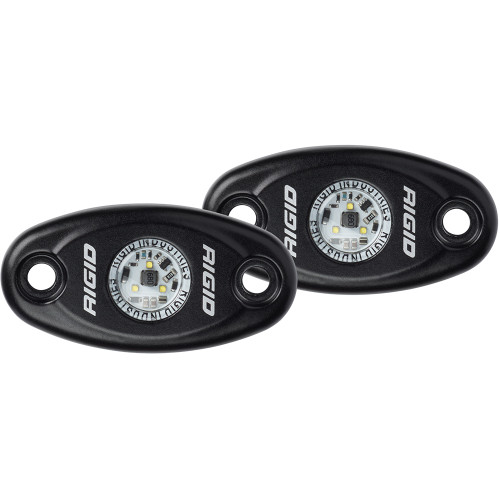 RIGID Industries A-Series Black High Power LED Light - Pair - Amber - P/N 482333