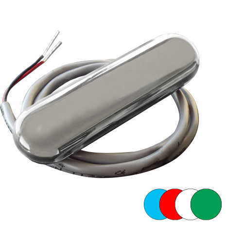 Shadow-Caster Courtesy Light with 2' Lead Wire - 316 SS Cover - RGB Multi-Color - 4-Pack - P/N SCM-CL-RGB-SS-4PACK