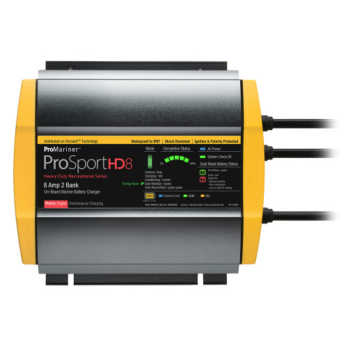 ProMariner ProSportHD 8 Gen 4 - 8 Amp - 2 Bank Battery Charger - P/N 44008