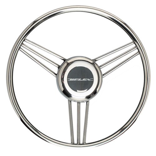 Uflex V27 13.8" Steering Wheel - Stainless Steel Grip & Spokes - P/N V27