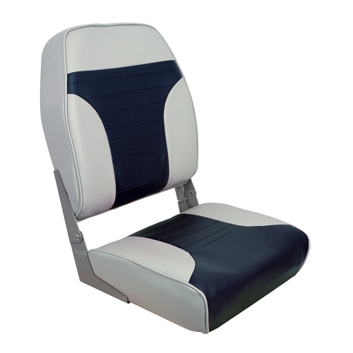 Springfield High Back Multi-Color Folding Seat - Blue/Grey - P/N 1040661