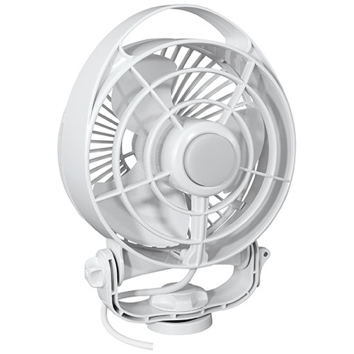 SEEKR by Caframo Maestro 12V 3-Speed 6" Marine Fan with LED Light - White - P/N 7482CAWBX