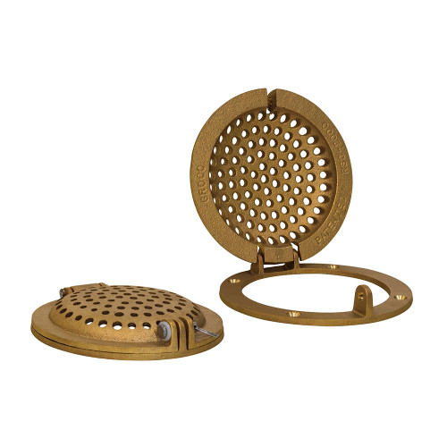 GROCO Bronze Round Hull Strainer with Access Door for Up To 2" Thru-Hull - P/N RSC-2000