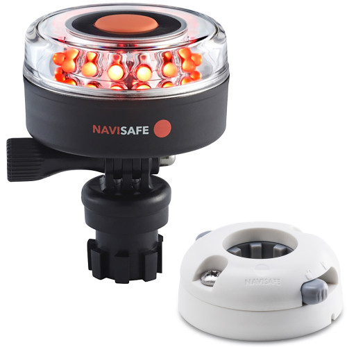 Navisafe Navilight All RED 360° 2NM with Navimount Base & Horizontal Mount - White - P/N 045KIT5