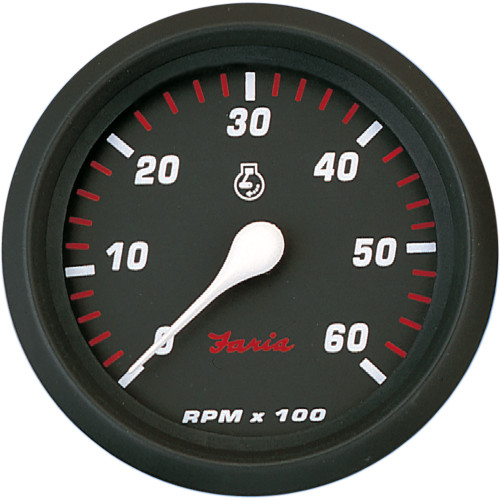 Faria Professional Red 4" Tachometer - 6,000 RPM - P/N 34607
