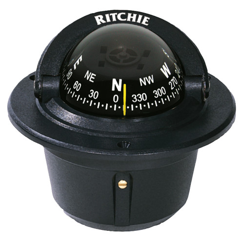 Ritchie F-50 Explorer Compass - Flush Mount - Black - P/N F-50