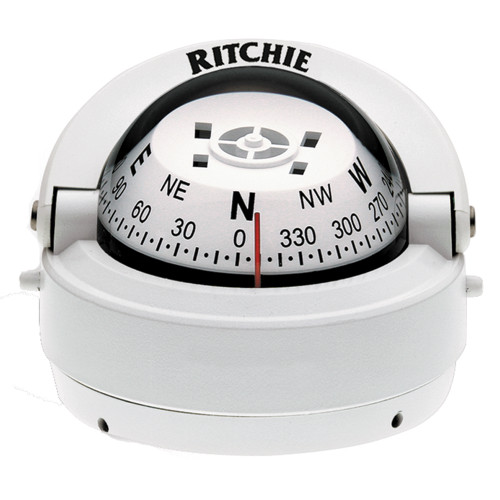 Ritchie S-53W Explorer Compass - Surface Mount - White - P/N S-53W