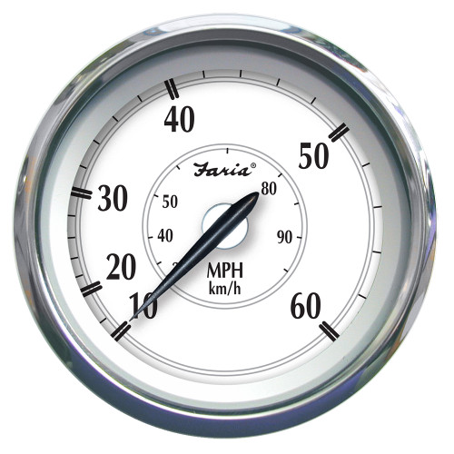 Faria Newport SS 4" Speedometer - 0 to 60 MPH - P/N 45010