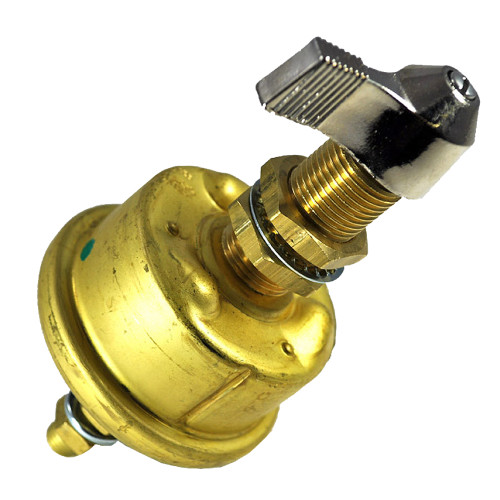 Cole Hersee Single Pole Brass Marine Battery Switch - 175 Amp - Continuous 800 Amp Intermittent - P/N M-284-01-BP