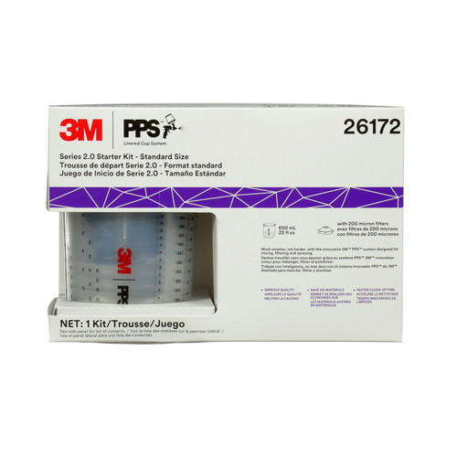 3M™ PPS™ Series 2.0 6-Pack Starter Kit, 26172, Standard (22 fl oz, 650 mL), 200 Micron Filter, 2 kits per case by 3M (7100166584)