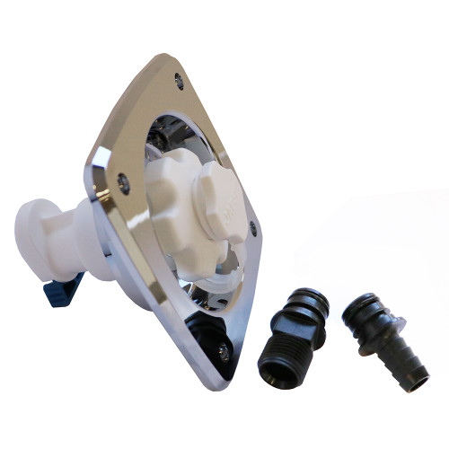 Jabsco Water Pressure Regulator - Flush Mount - Chrome - 45 psi - P/N 44412-2045