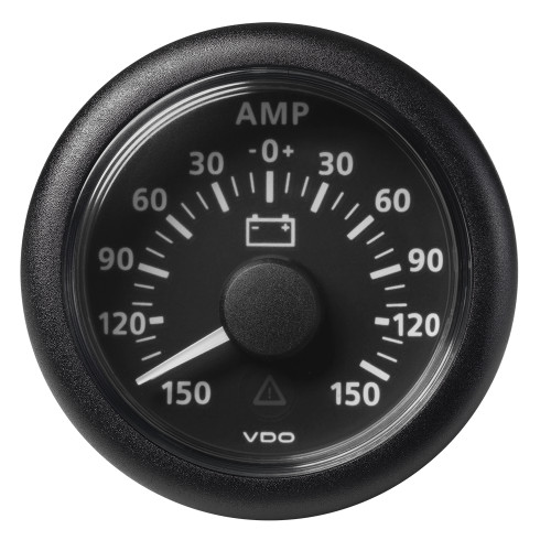 Veratron 52MM (2-1/16") ViewLine Battery Status Gauge -150/+150AMP - Black Dial & Bezel - P/N A2C59512329