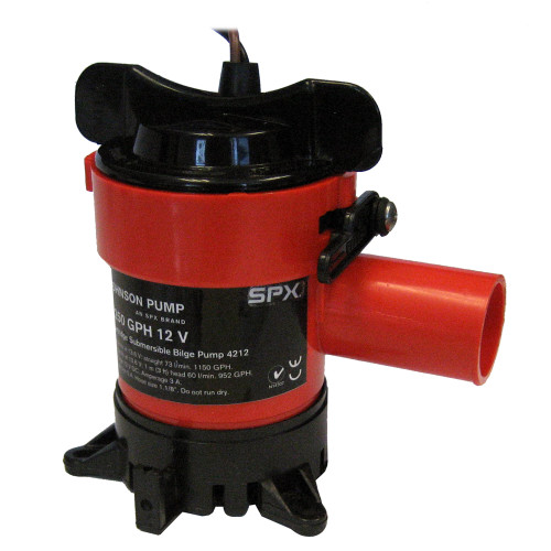 Johnson Pump 1250 GPH Bilge Pump 1-1/8" Hose 12V - P/N 42123