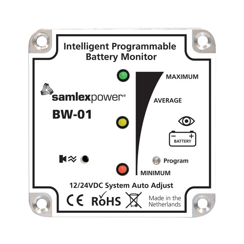 Samlex Battery Monitor - 12V or 24V - Programmable - P/N BW-01