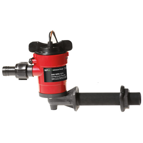 Johnson Pump Cartridge Aerator 500 GPH 90° Intake - 12V - P/N 38503
