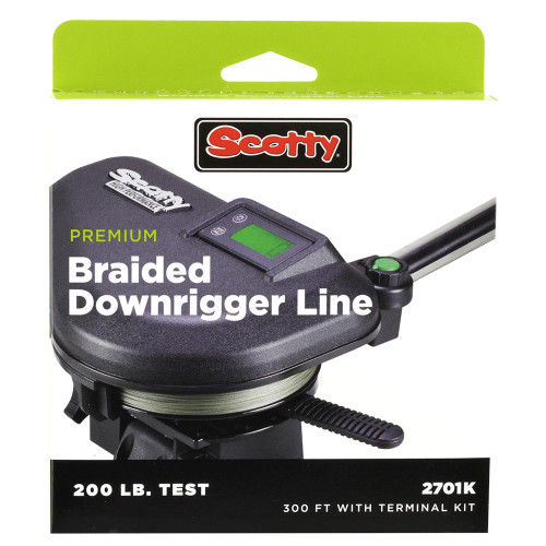 Scotty Premium Power Braid Downrigger Line - 300ft of 200lb Test - P/N 2701K