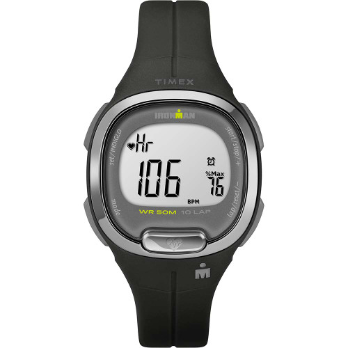 Timex IRONMAN® Transit+ 33mm Resin Strap Activity & Heart Rate Watch - Black/Silver Tone - P/N TW5M40500