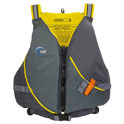 MTI Journey Life Jacket with Pocket - Charcoal/Black - X-Small/Small - P/N MV711P-XS/S-815
