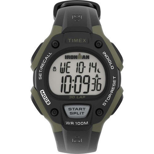 Timex IRONMAN® Men's 30-Lap - Black/Green - P/N TW5M44500
