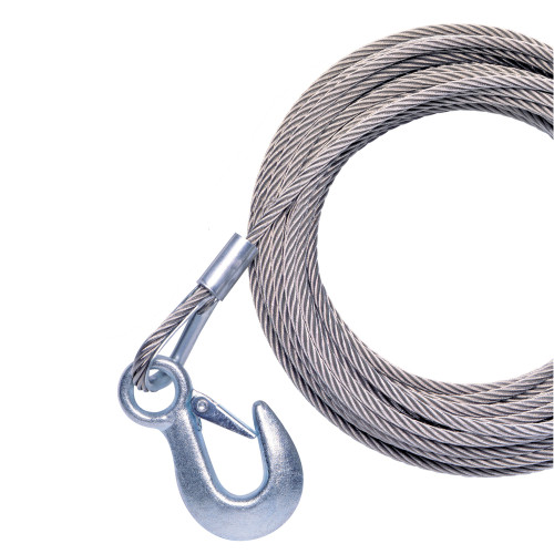 Powerwinch 20' x 7/32" Replacement Galvanized Cable with Hook for 215, 315 & T1650 - P/N P7188500AJ