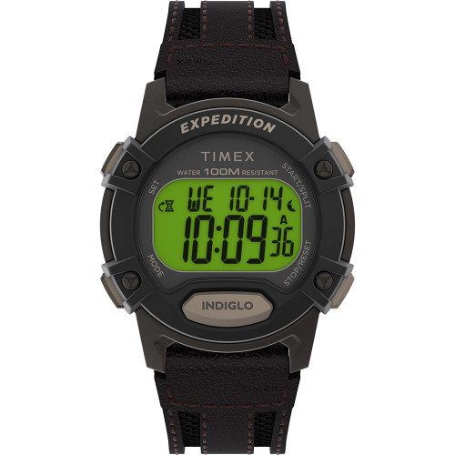 Timex Expedition Cat 5 - Brown Resin Case - Brown/Black Band - P/N TW4B24500