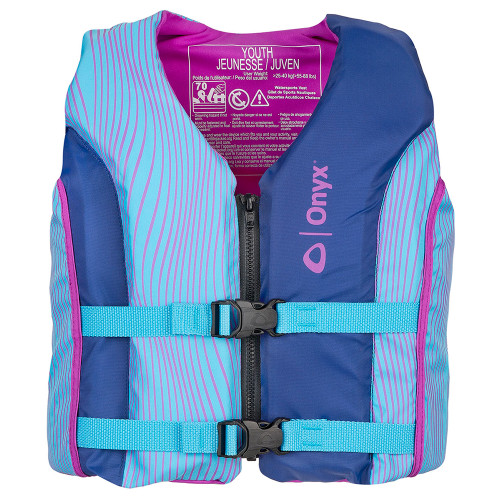 Onyx Shoal All Adventure Youth Paddle & Water Sports Life Jacket - Blue - P/N 121000-500-002-21