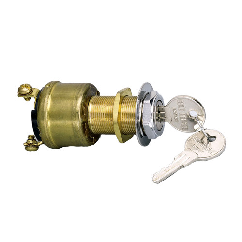 Cole Hersee 3 Position Brass Ignition Switch - P/N M-550-BP