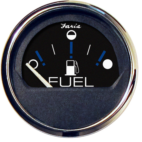 Faria Chesapeake Black 2" Fuel Level Gauge (Metric) - P/N 13721