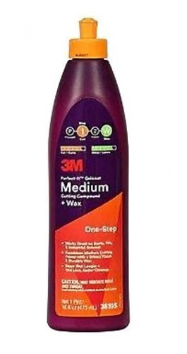 3M™ Perfect-It™ Gelcoat Medium Cutting Compound + Wax, 36105, 1 pint (473 mL), 6 per case by 3M (7100210711)