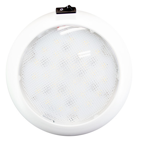 Innovative Lighting 5.5" Round Some Light - White/Red LED with Switch - White Housing - P/N 064-5140-7